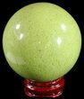 Polished Green Opal Sphere - Madagascar #55078-1